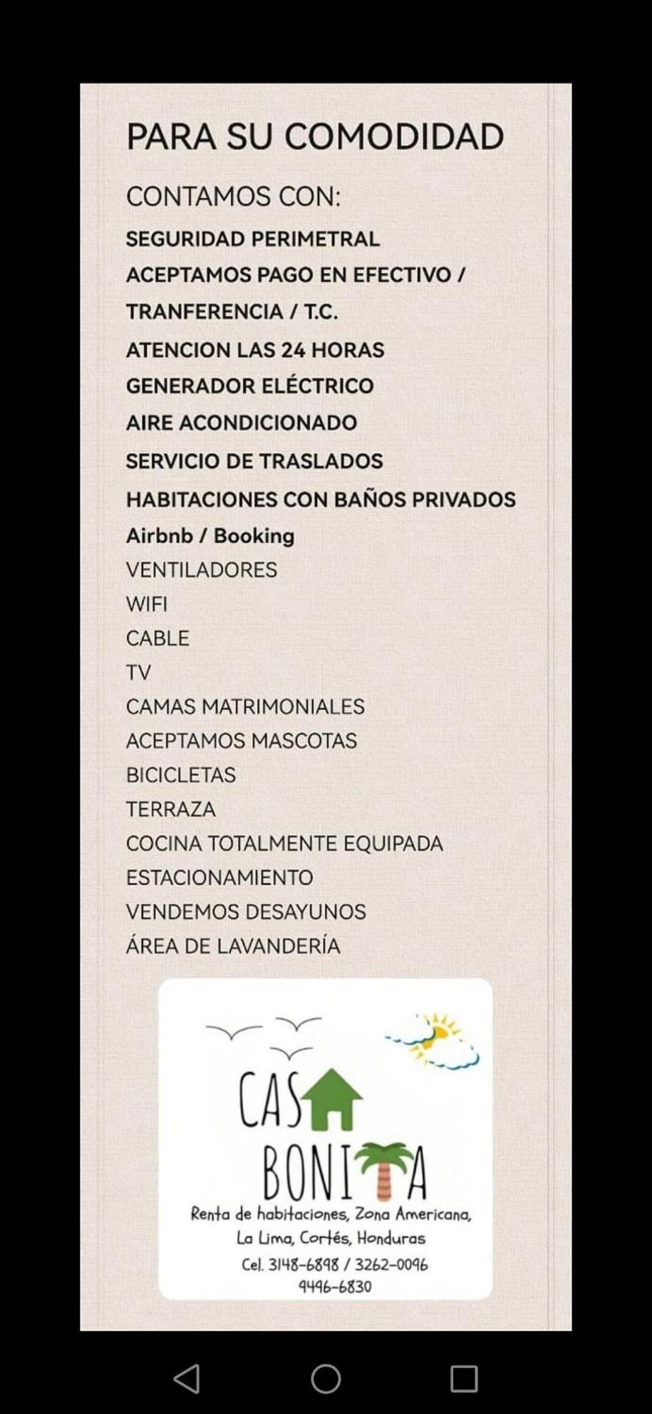 Hotel Casa Bonita La Lima San Pedro Sula 외부 사진